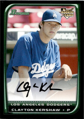 2008 Clayton Kershaw Bowman DRAFT ROOKIE RC #BDP26 Los Angeles Dodgers 7