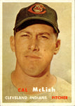 1957 Cal McLish Topps ROOKIE RC #364 Cleveland Indians BV $15