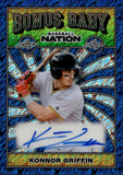 2025 Konnor Griffin Leaf Baseball Nation BLUE SHIMMER BONUS BABY ROOKIE AUTO 2/7 AUTOGRAPH #BA-KG1 Pittsburgh Pirates