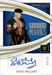 2022 Ridge Holland Panini Immaculate WWE GOLD MODERN MARKS AUTO 09/10 AUTOGRAPH #MM-RHL Friday Night Smackdown