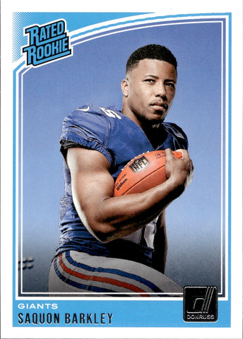 2018 Saquon Barkley Panini Donruss RATED ROOKIE RC #306 New York Giants 4