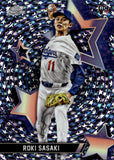 2025 Roki Sasaki Topps Cosmic Chrome STARFRACTOR ROOKIE RC #SF-65 Los Angeles Dodgers