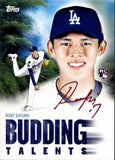2025  Roki Sasaki Topps X Bob Ross The Joy of Baseball ROOKIE BUDDING TALENTS RC #BT-15 Los Angeles Dodgers