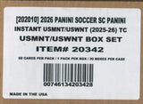 2025-26 Panini USMNT & USWNT Soccer, 20 Box Case Set *RELEASES 7/24*