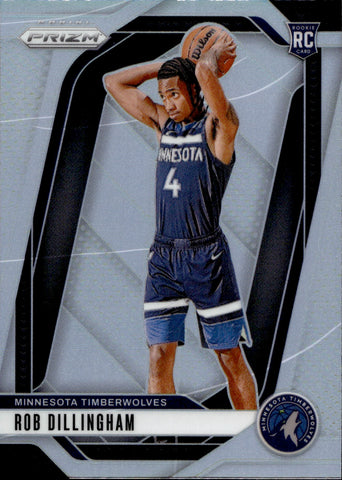 2024-25 Rob Dillingham Panini Prizm HOLO SILVER ROOKIE RC #250 Minnesota Timberwolves