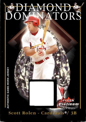 2005 Scott Rolen Fleer Platinum DIAMOND DOMINATORS GOLD JERSEY 026/199 RELIC #19DD St. Louis Cardinals HOF *NRMT*