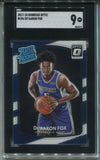 2017-18 De'Aaron Fox Donruss Optic RATED ROOKIE RC SGC 9 #196 SACRAMENTO KINGS 0112