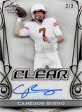 2023 Cameron Rising Leaf Trinity RED FOIL CLEAR ROOKIE AUTO 2/3 AUTOGRAPH RC #CA-CR1 Utah Utes