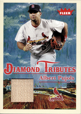 2005 Albert Pujols Fleer Diamond Tribute BAT RELIC #DT/AP St. Louis Cardinals