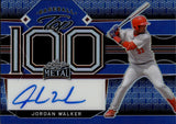 2022 Jordan Walker Leaf Metal BLUE TOP 100 AUTO 2/8 AUTOGRAPH #T-JW1 St. Louis Cardinals
