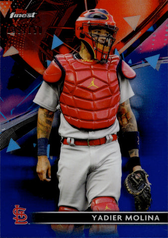 2021 Yadier Molina Topps Finest BLUE REFRACTOR 139/150 #93 St. Louis Cardinals