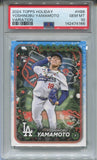 2024 Yoshinobu Yamamoto Topps Holiday VARIATION ROOKIE RC PSA 10 #H88 Los Angeles Dodgers 4166
