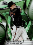 2025 Adley Rutschman Topps Chrome Black GREEN WAVE REFRACTOR 78/99 #66 Baltimore Orioles