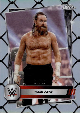 2025 Sami Zayn Topps Chrome WWE STEEL CAGE REFRACTOR 24/37 #103 Monday Night Raw
