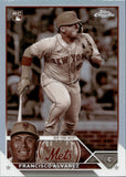 2023 Francisco Alvarez Topps Chrome SEPIA REFRACTOR ROOKIE RC #203 New York Mets 2