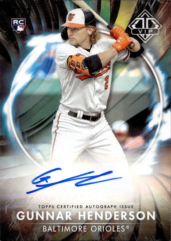 2023 Gunnar Henderson Topps Transcendent VIP ROOKIE AUTO 09/23 AUTOGRAPH RC #VIPA-GH Baltimore Orioles