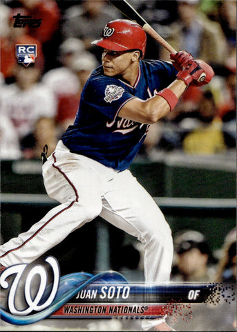 2018 Juan Soto Topps Update ROOKIE RC #US300 Washington Nationals 1