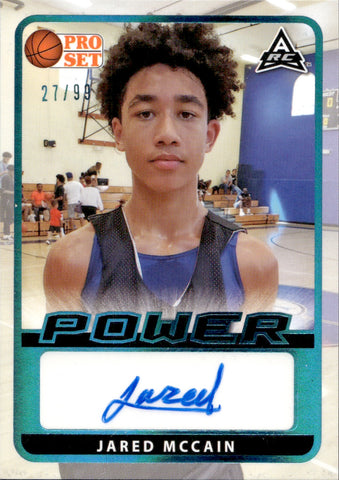 2022 Jared McCain Leaf Pro Set Power PLATINUM ROOKIE AUTO 27/99 AUTOGRAPH RC #BA-JMC Philadelphia 76ers