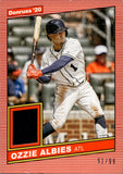 2020 Ozzie Albies Panini Donruss 1986 DESIGN JERSEY 91/99 RELIC #89M-OA Atlanta Braves