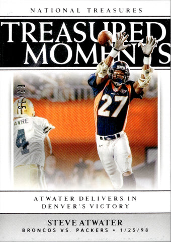 2019 Steve Atwater Panini National Treasures TREASURED MOMENTS 63/75 #73 Denver Broncos HOF