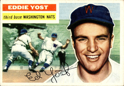 1956 Eddie Yost Topps #128 Washington Nationals BV $20