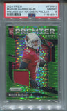 2024 Marvin Harrison Jr. Panini Prizm GREEN PULSAR ROOKIE PREMIER JERSEY RELIC RC PSA 8 #PJ-MHJ Arizona Cardinals 8341