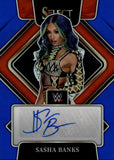 2022 Sasha Banks Panini Select WWE BLUE SIGNATURE SELECTIONS AUTO 45/49 AUTOGRAPH #SG-SBK Friday Night Smackdown