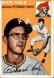 1954 Dick Cole Topps ROOKIE RC #84 Pittsburgh Pirates BV $25