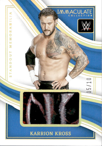 2023 Karrion Kross Panini Immaculate WWE GOLD STANDOUT MEMORABILIA SHIRT 03/10 RELIC #SS-KKR Friday Night Smackdown