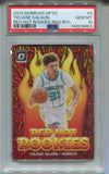 2024-25 Tidjane Salaun Donruss Optic RED HOT ROOKIE RED AND GOLD INTERNATIONAL 40/99 RC PSA 10 #5 Charlotte Hornets 6801