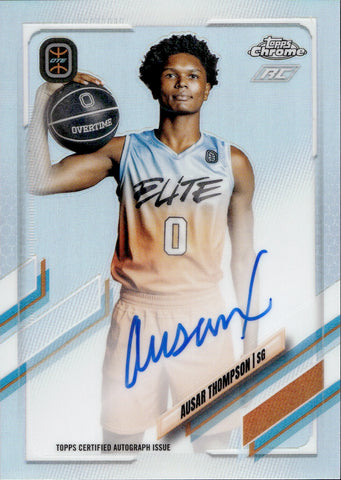 2021-22 Ausar Thompson Topps Chrome Overtime Elite ROOKIE REFRACTOR AUTO AUTOGRAPH RC #CA-ATH2 Detroit Pistons