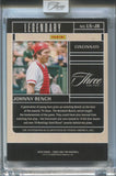 2025 Johnny Bench Panini Three and Two BLUE LEGENDARY AUTO 21/32 AUTOGRAPH #LS-JB Cincinnati Reds HOF