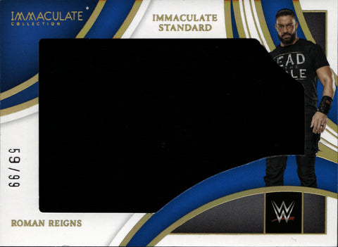 2022 Roman Reigns Panini Immaculate WWE IMMACULATE STANDARD JUMBO SHIRT 59/99 RELIC #IS-RRN Friday Night Smackdown