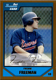 2007 Freddie Freeman Bowman Draft Picks and Prospects GOLD 1ST BOWMAN ROOKIE RC #BDPP12 Atlanta Braves