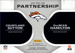 2018 Courtland Sutton DaeSean Hamilton Panini Limited PARTNERSHIP DUAL AUTO 1/1 AUTOGRAPH #PD-CD Denver Broncos