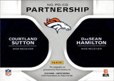 2018 Courtland Sutton DaeSean Hamilton Panini Limited PARTNERSHIP DUAL AUTO 1/1 AUTOGRAPH #PD-CD Denver Broncos