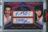 2025 Robert De Niro Juliette Lewis Leaf Red Carpet BLUE FOIL DUAL AUTO 1/2 AUTOGRAPH #DA-20 Cape Fear