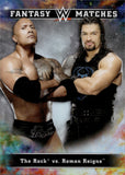2020 The Rock vs Roman Reigns Topps Chrome WWE MATCHES REFRACTOR #FM-7 Bloodline