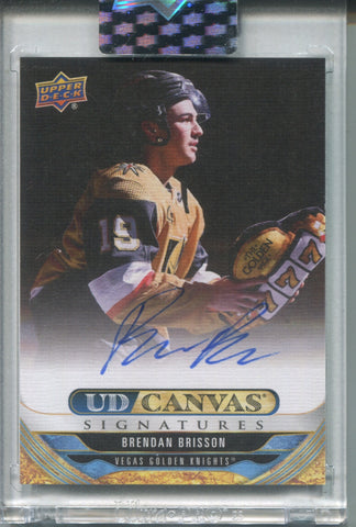 2024-25 Brendan Brisson Upper Deck Clear Cut CANVAS SIGNATURES AUTO AUTOGRAPH #CS-BB Las Vegas Golden Knights