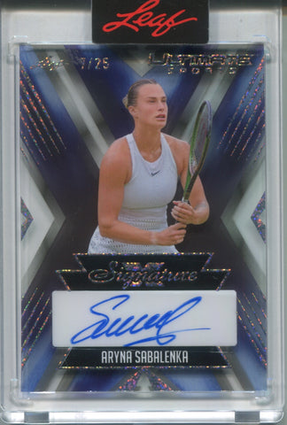 2024 Aryna Sabalenka Leaf Ultimate Sports ULTIMATE X SIGNATURE SPARKLE ROOKIE AUTO 07/25 AUTOGRAPH #UXS-AS1 Tennis