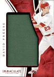 2016 David Freese Panini Immaculate RUBY RED JUMBO JERSEY 12/15 RELIC #ISD-DF St. Louis Cardinals