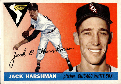 1955 Jack Harshman Topps #104 Chicago White Sox BV $30