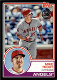 2018 Mike Trout Topps BLACK 1983 DESIGN 001/299 #83-13 Anaheim Angels