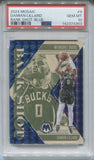 2024-25 Damian Lillard Panini Mosaic BLUE BANK SHOT 036/199 PSA 10 #9 Milwaukee Bucks 4353