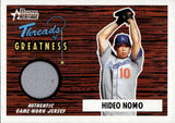 2004 Hideo Nomo Bowman Heritage THREADS OF GREATNESS JERSEY RELIC #TG-HN Los Angeles Dodgers