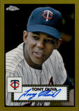 2021 Tony Oliva Topps Chrome Platinum Anniversary GOLD REFRACTOR AUTO 28/50 AUTOGRAPH #PA-TO Minnesota Twins HOF