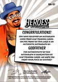 2023 Godfather Leaf Heroes of Wrestling YELLOW INSCRIPTION AUTO AUTOGRAPH #BA0G1 WWE HOF
