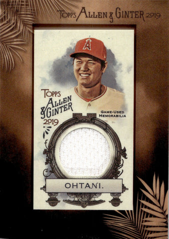 2019 Shohei Ohtani Topps Allen & Ginter 2nd YEAR MINI FRAMED JERSEY RELIC #MFR-SO Anaheim Angels