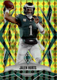 2025 Jalen Hurts Panini Phoenix YELLOW PYRAMIDS 036/185 #95 Philadelphia Eagles