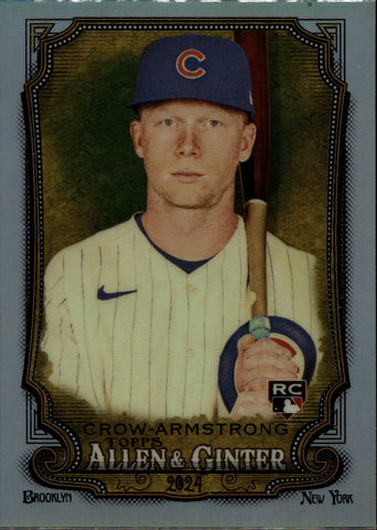 2024 Pete Crow-Armstrong Topps Allen & Ginter CHROME ROOKIE REFRACTOR #46 Chicago Cubs